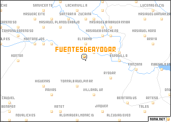 map of Fuentes de Ayódar