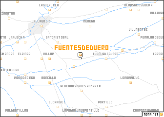 map of Fuentes de Duero