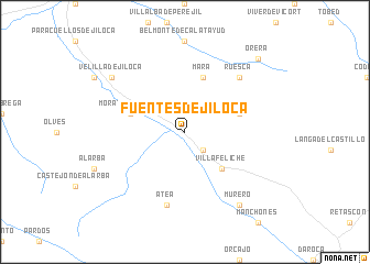 map of Fuentes de Jiloca