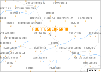 map of Fuentes de Magaña