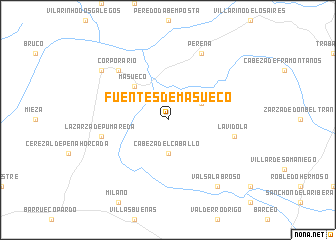 map of Fuentes de Masueco