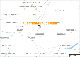 map of Fuentes de Valdepero