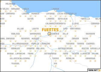 map of Fuentes