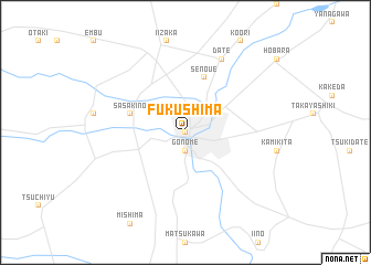 map of Fukushima