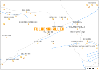 map of Fūlād Maḩalleh