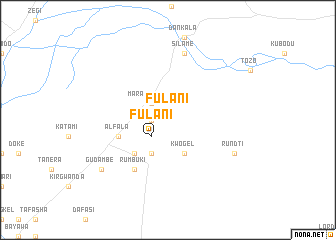 map of Fulani