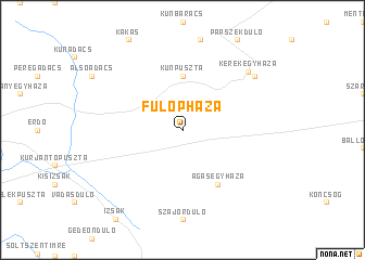 map of Fülöpháza