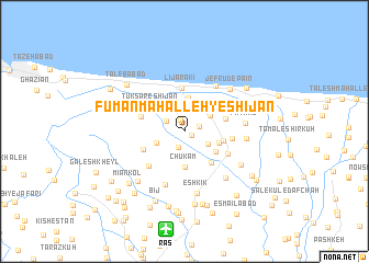 map of Fūman Maḩalleh-ye Shījān