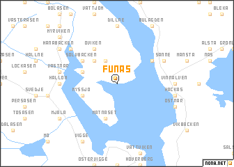 map of Funäs