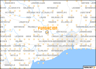 map of Fundación