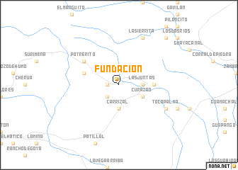 map of Fundación