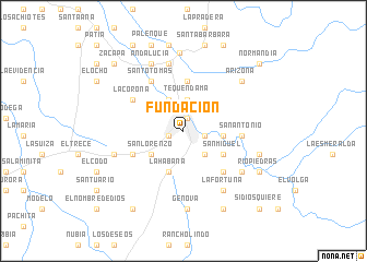 map of Fundación