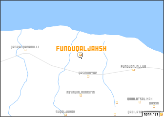map of Funduq al Jaḩsh