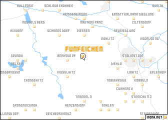 map of Fünfeichen