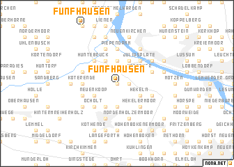 map of Fünfhausen