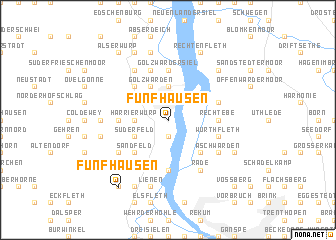 map of Fünfhausen