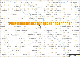 map of Fünfing bei Sankt Ruprecht an der Raab