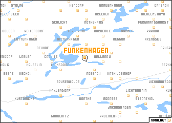 map of Funkenhagen