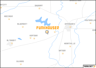 map of Funkhouser