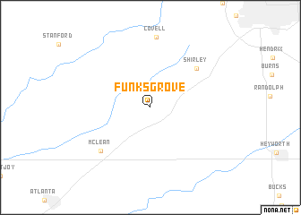 map of Funks Grove
