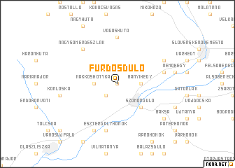 map of Fürdősdůlő