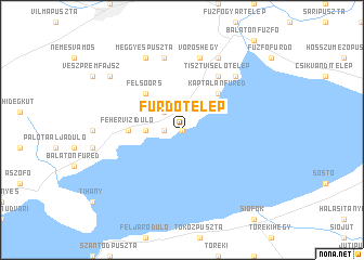 map of Fürdőtelep