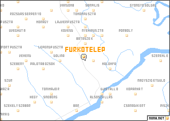 map of Furkótelep