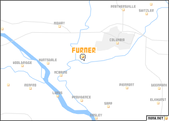 map of Furner