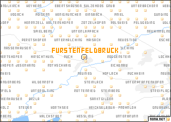 map of Fürstenfeldbruck