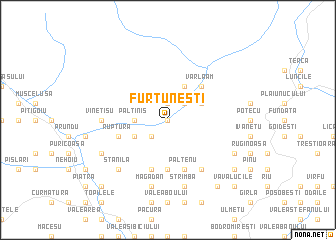 map of Furtuneşti