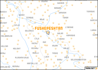 map of Fushë-Peshtan