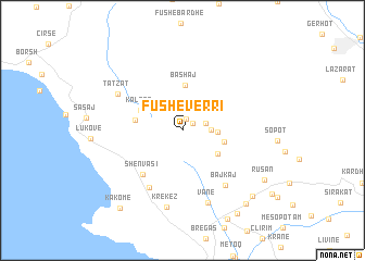 map of Fushë-Vërri