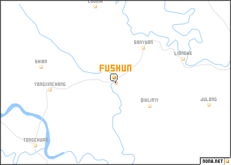 map of Fushun
