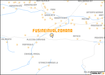 map of Fusine in Valromana