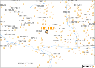 map of Fuštići