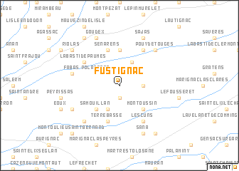 map of Fustignac