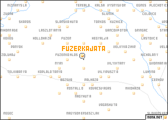 map of Füzérkajata