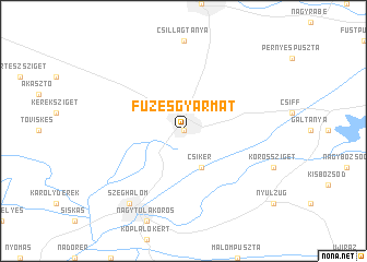 map of Füzesgyarmat