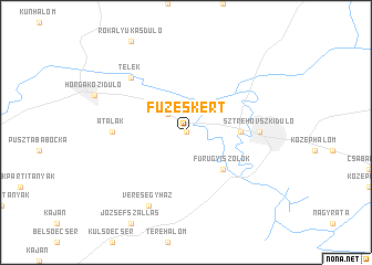 map of Füzeskert