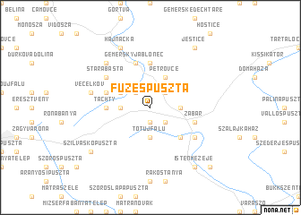 map of Füzespuszta