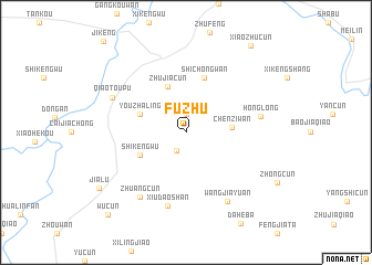 map of Fuzhu