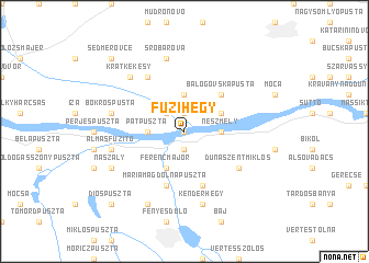 map of Fůzihegy