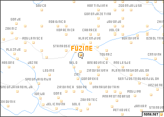 map of Fužine