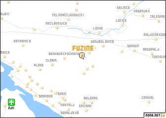 map of Fužine