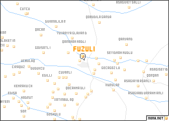 map of Füzuli