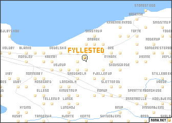 map of Fyllested