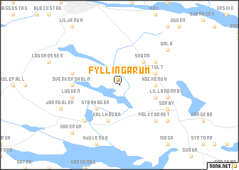 map of Fyllingarum