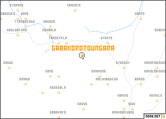 map of Gabakoro Toungara