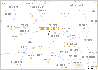 map of Gabalavci