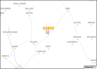 map of Gaban